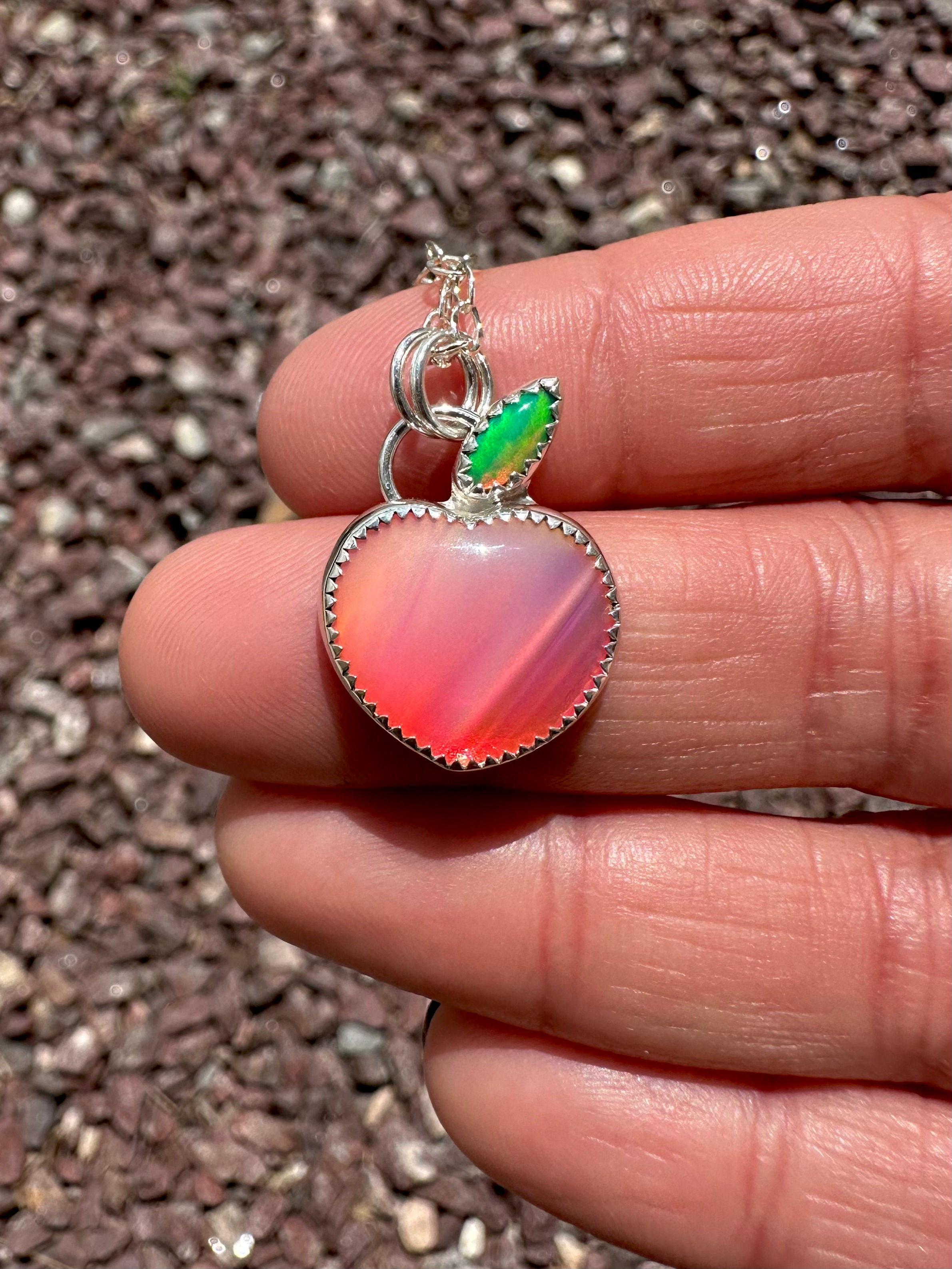 MTO Sterling Silver Peach Necklace