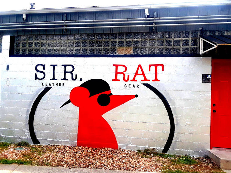SIR RAT MURAL ON FRONT BUILDING
