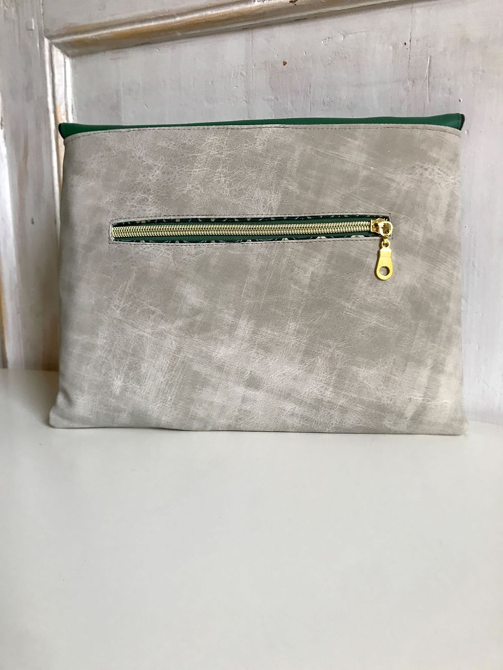 Miniature : Pochette pour tablette beige et verte