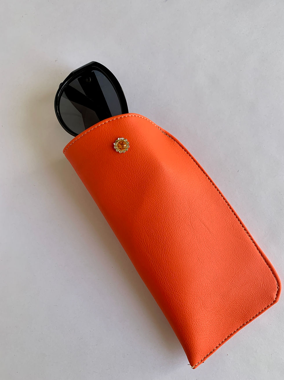 Miniature : Etui à lunettes en simili orange