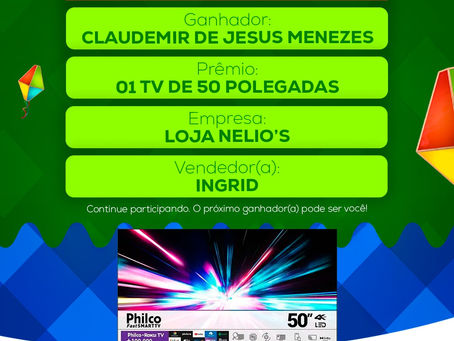 A sorte já encontrou o nosso primeiro grande ganhador! 🎉📺