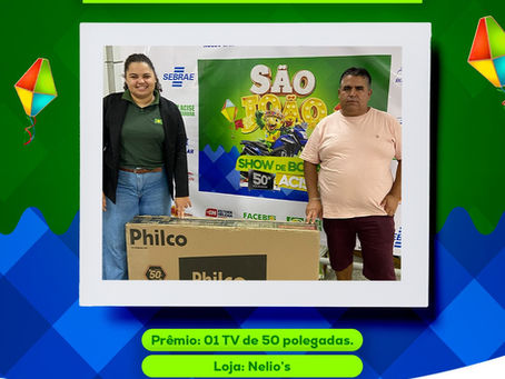 Ganhadores do 1º Sorteio da Campanha São João Show de Bola recebem seus prêmios na ACISE