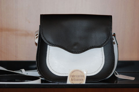 Sac Julia, fermé. Création Atelier Cuir DC
