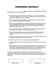 Parenting Contract