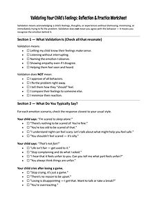 free parenting worksheet