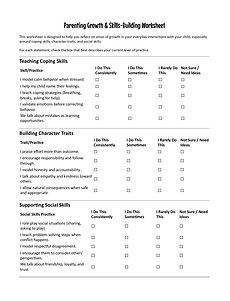 free parenting worksheets