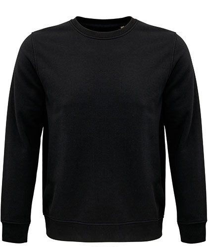 Schwarzer Sweatshirt, ideal für Druck