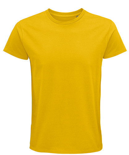 Gelbes T-Shirt, Kurzarm, einfarbig