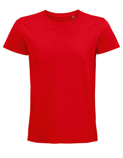 Rotes Damen-T-Shirt, kurzärmelig, unifarben