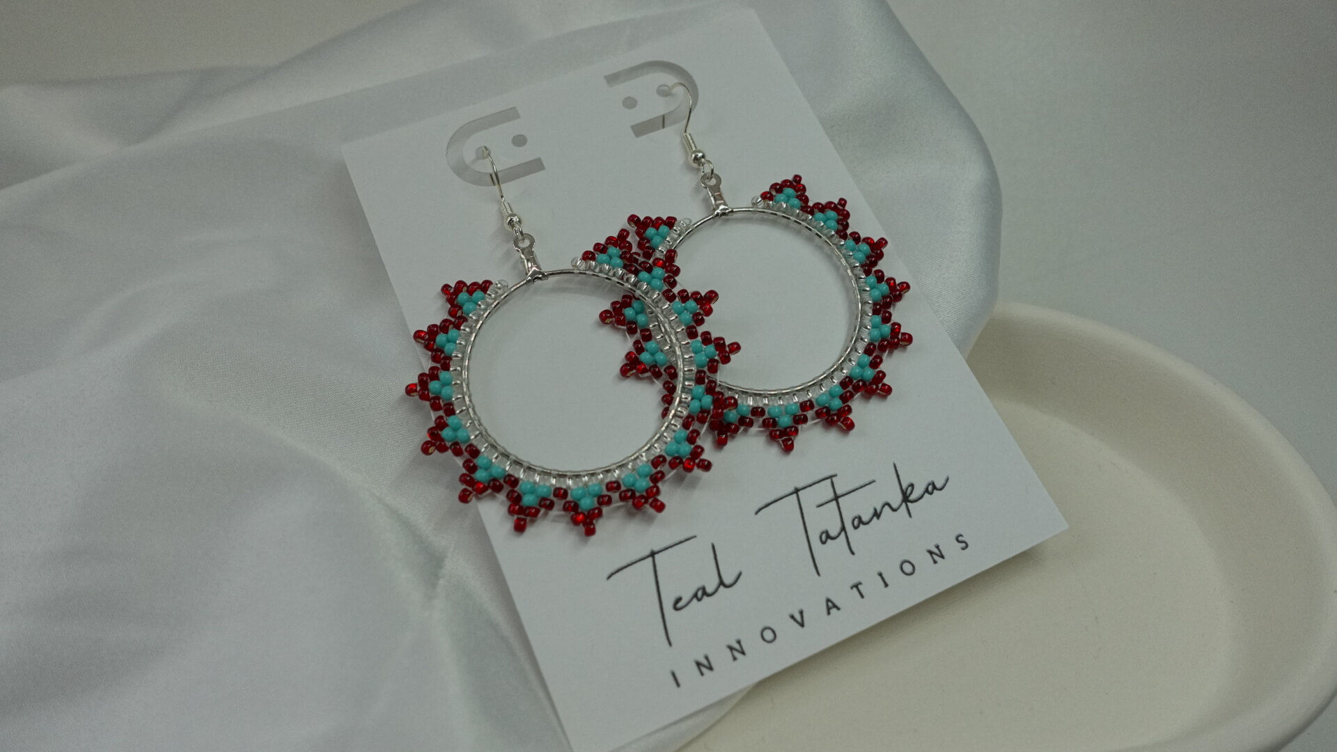 Silver Valentines Star Earrings