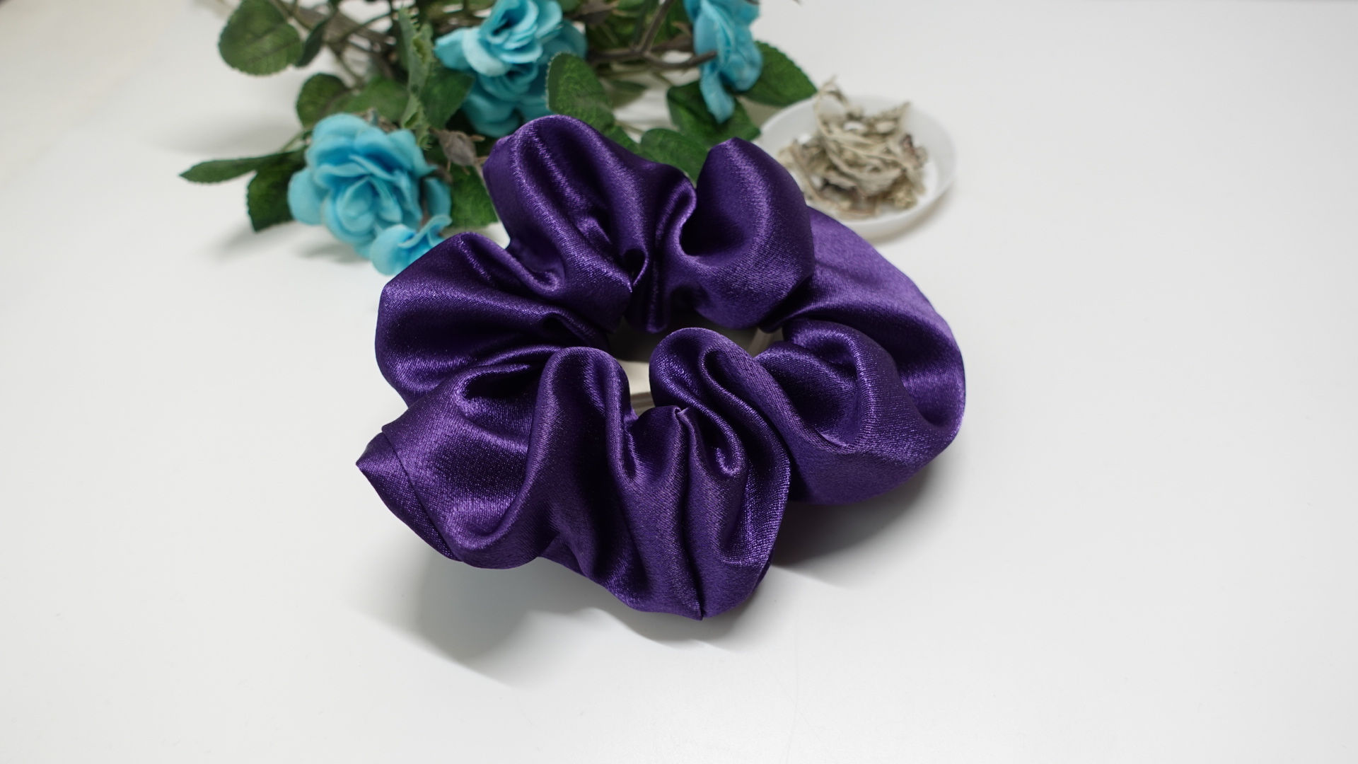 Satin Scrunchie - Purple