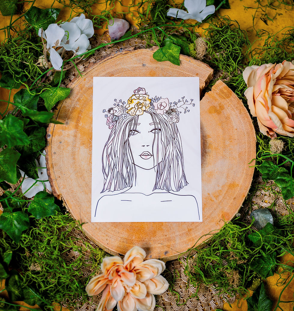Thumbnail: 5x7 Crowned with Flowers Art Print