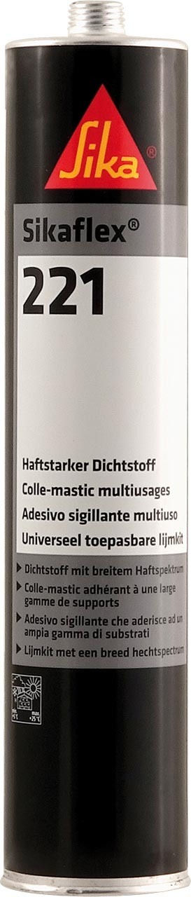 Sikaflex 221, Inhalt 300 ml Farbe stahlgrau