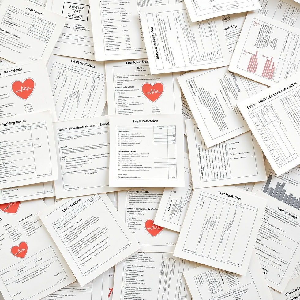 Detailed scattered past health records data 