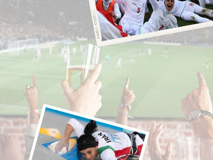 Iranian female athlete during a media appearance, illustrating unequal coverage of women’s sports in national media.