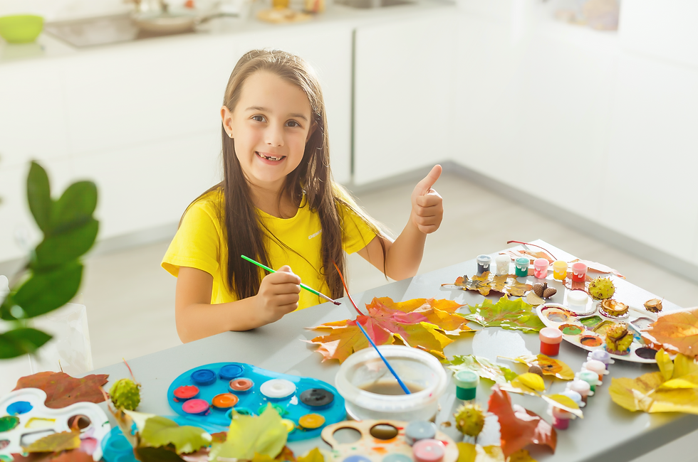 Little Red Dragons Kids Club - DIY LEAF MOBILES