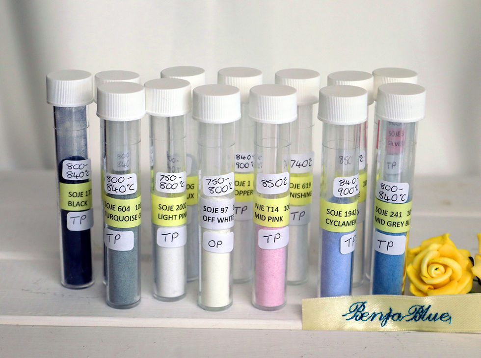 An example of Soyer (French) leaded enamels in powder form