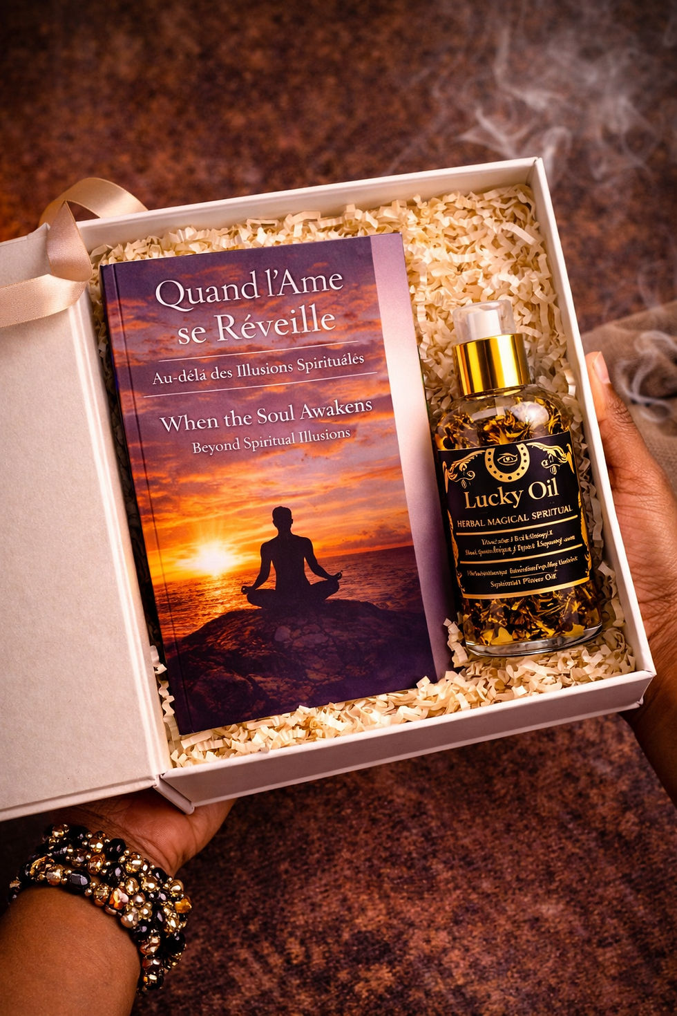 Thumbnail: Bilingual Bundle ($60)  Bilingual Spiritual Bundle (English + French Book + Luck