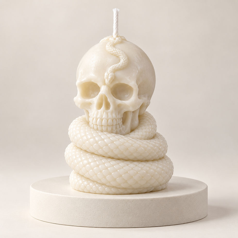 Thumbnail:     Bouji Zo Tèt ak Koulèv / Skull & Snake Candle