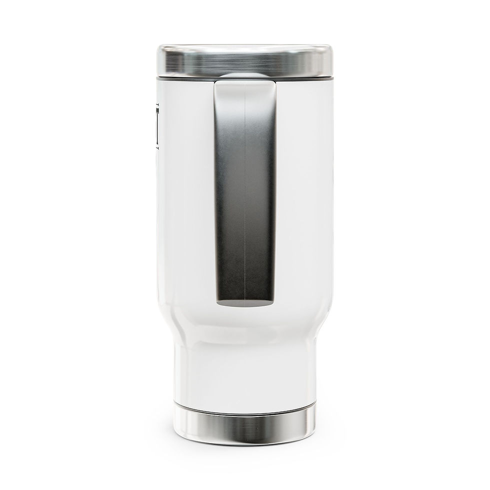 Thumbnail: Stainless Steel Travel Mug with Handle, 14oz
