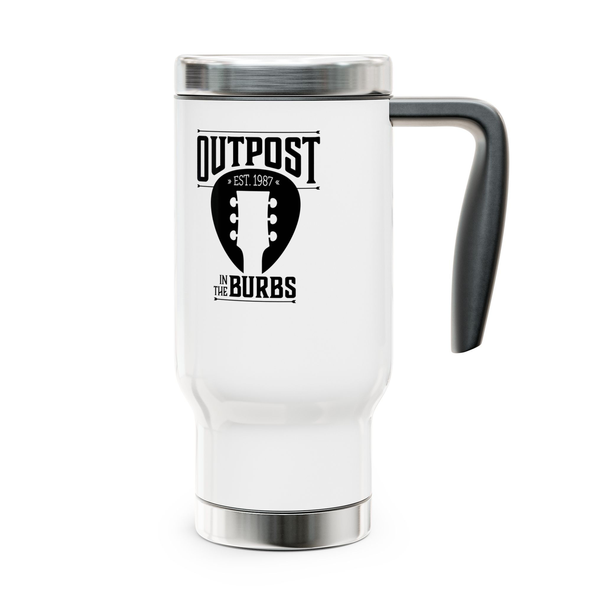 Stainless Steel Travel Mug with Handle, 14oz