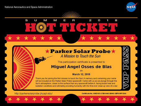 Envía tu nombre al Sol con la "Parker Solar Probe" de la NASA