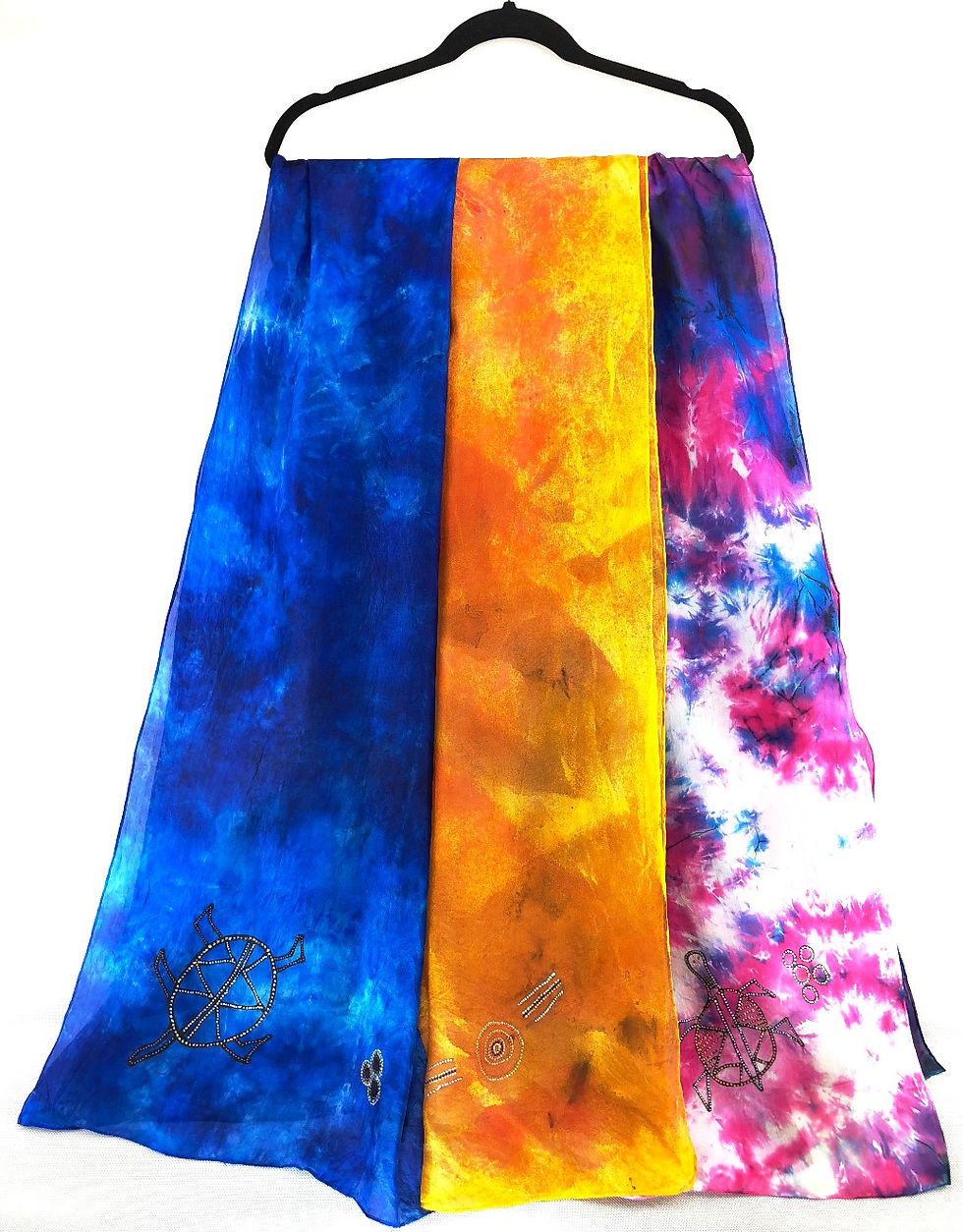 Thumbnail: Purple/Blue Silk with Turtle Design