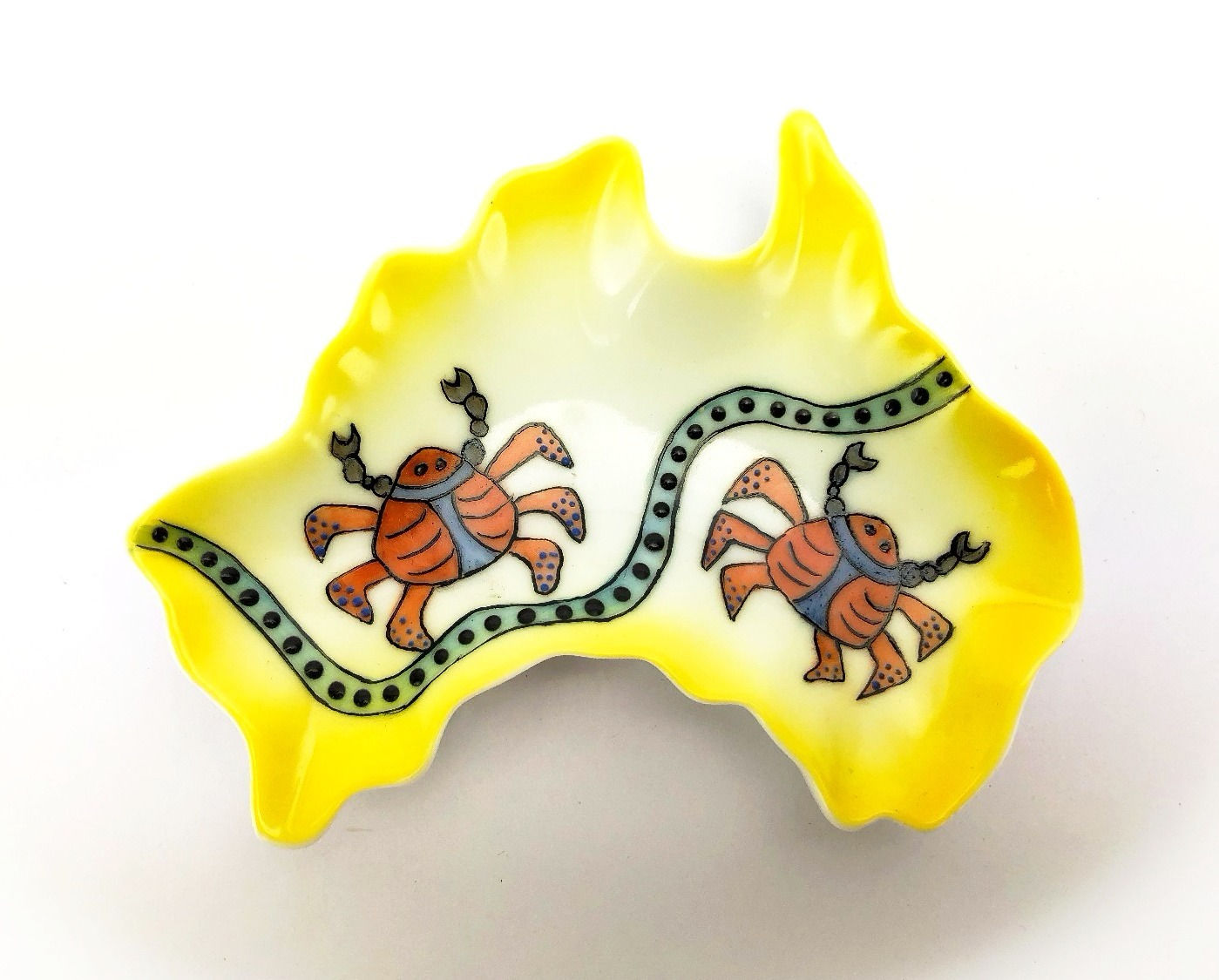 Australia Ceramic Dish - Two Crabs With Path