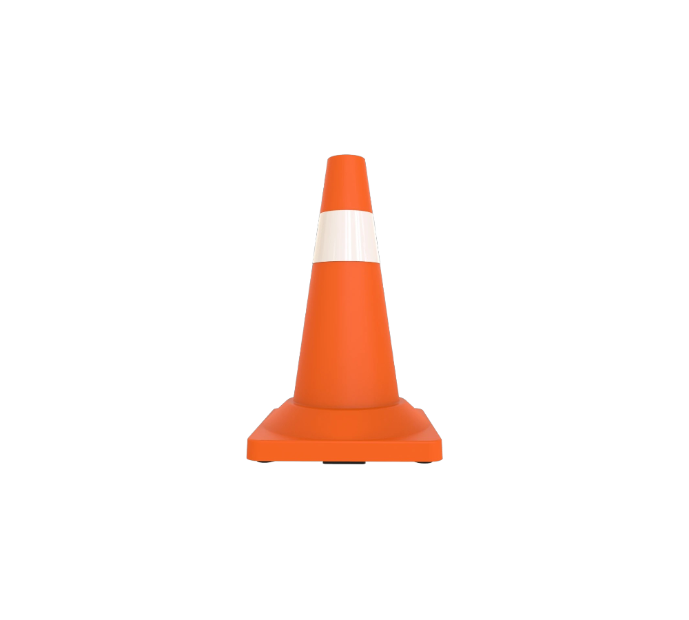 CONO VIAL FLEXIBLE DE 45 CM CON REFLEJANTE GRADO INGENIERÍA