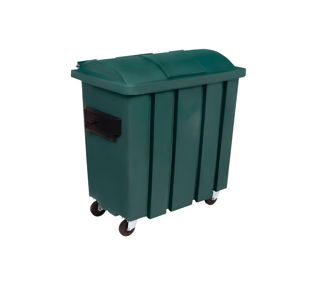 CONTENEDOR DE PLÁSTICO PARA BASURA VL 1050 L CON LATERAL