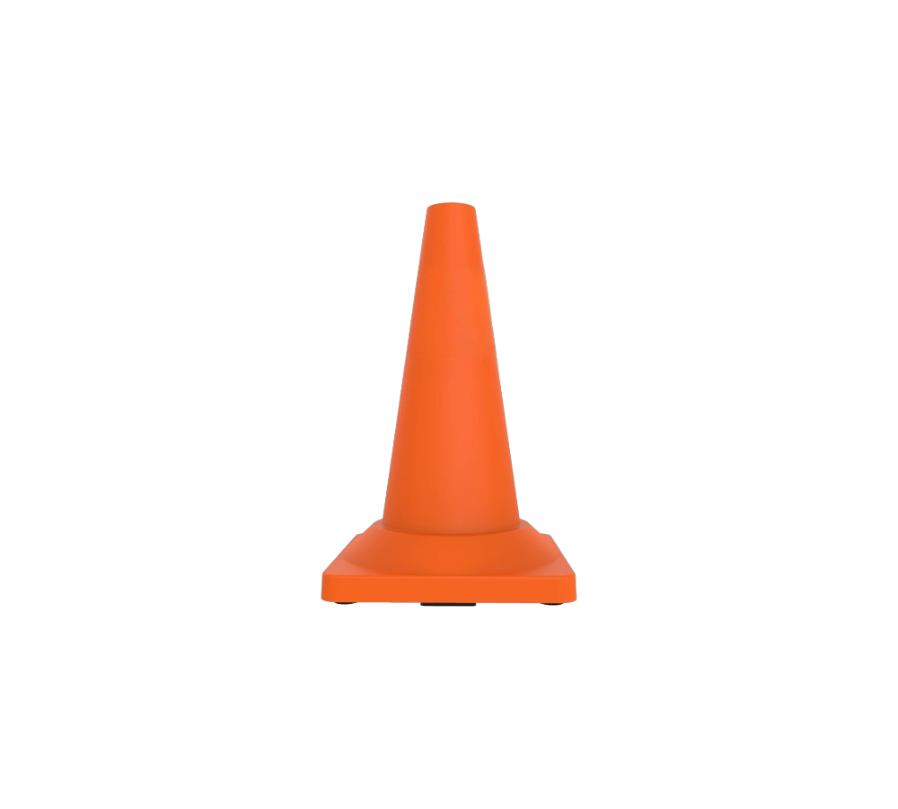 CONO VIAL FLEXIBLE DE 45 CM SIN REFLEJANTE