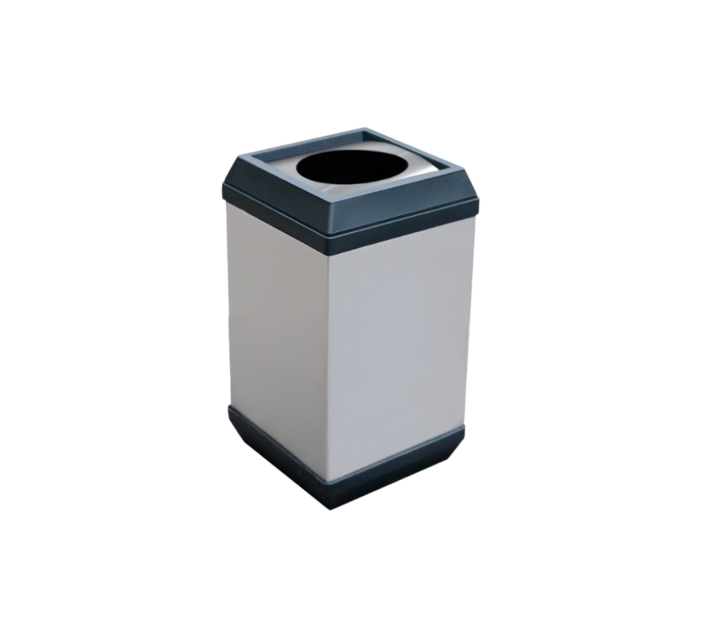 CONTENEDOR DE BASURA CUBO PERFORADO 26 X 26 X 70