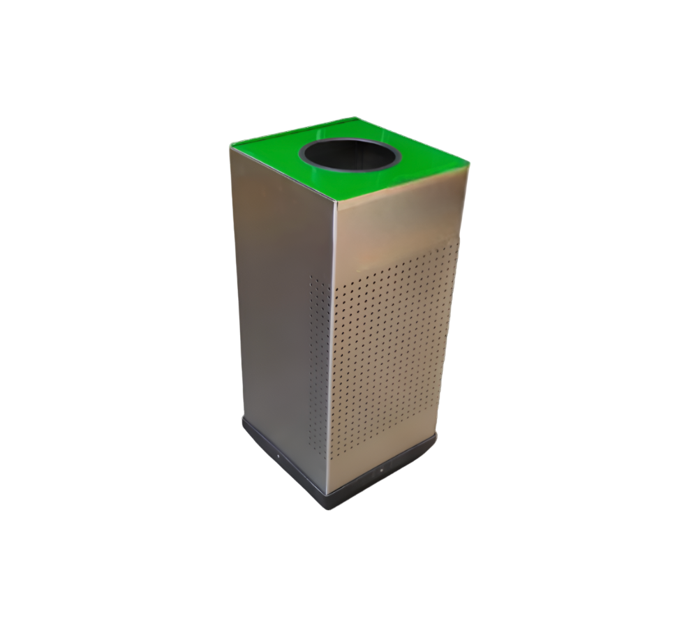 CONTENEDOR DE BASURA ECOLÓGICO CUBO PUNZONADO 26 X 61