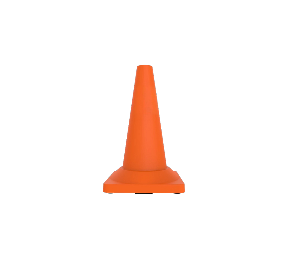 CONO VIAL FLEXIBLE DE 45 CM SIN REFLEJANTE