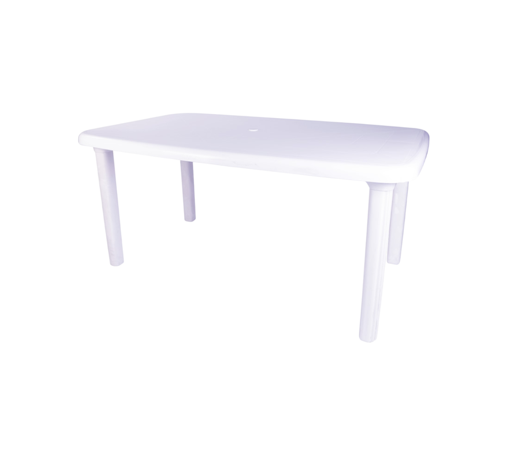 MESA DE PLÁSTICO PARA COMEDOR RECTANGULAR 160 X 94 X 75 CM