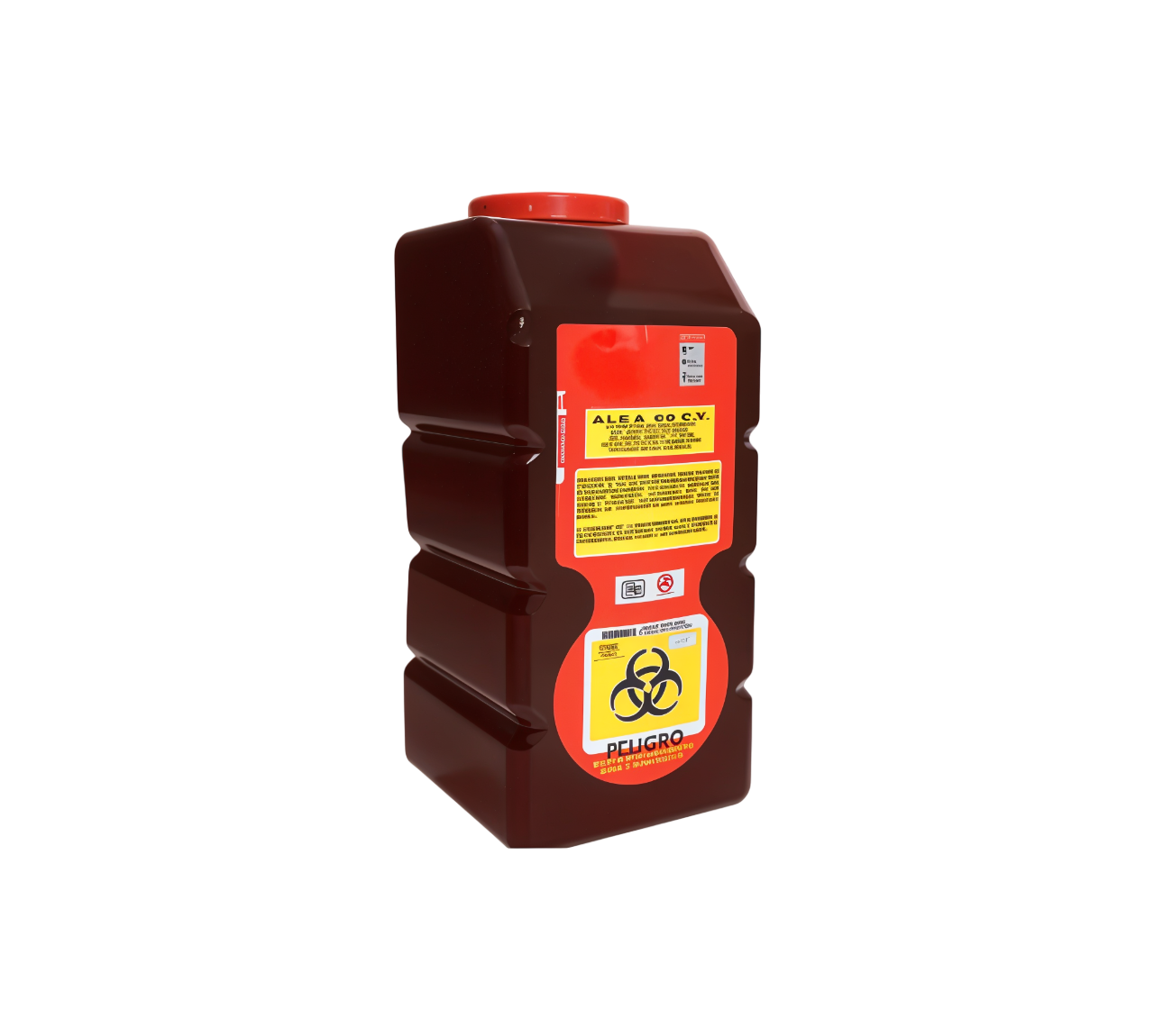 CONTENEDOR RPBI ROJO PARA LÍQUIDOS 12 L