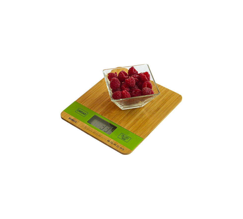 Miniatura: BÁSCULA DE BAMBÚ DIGITAL RECTANGULAR PARA COCINA 5 KG