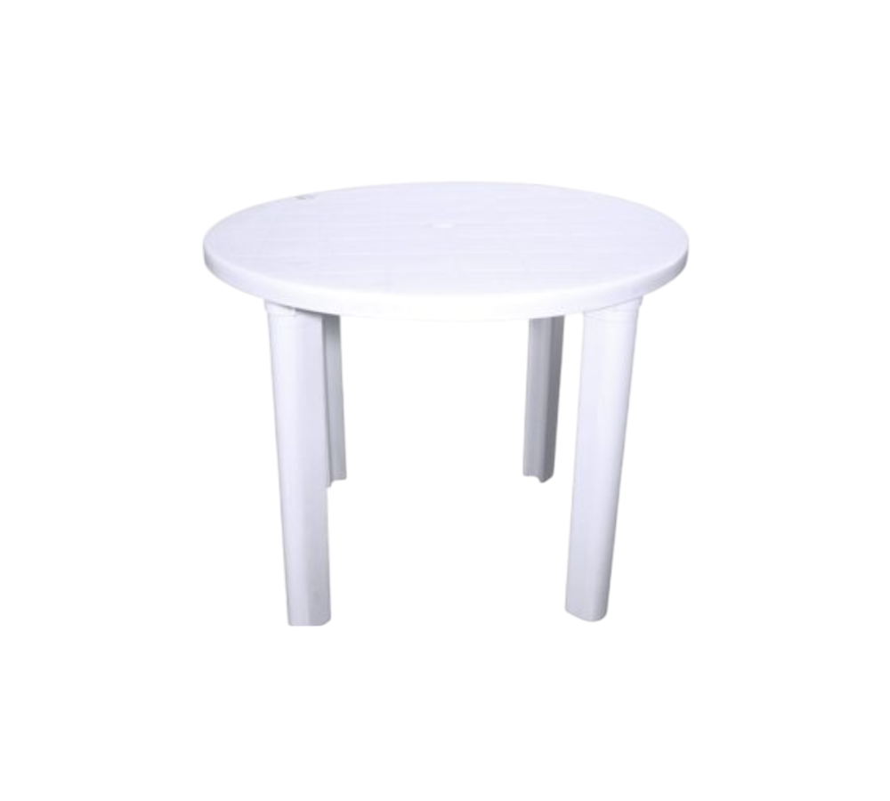 MESA DE PLÁSTICO CIRCULAR GRANDE 100 X 100 X 72.5 CM