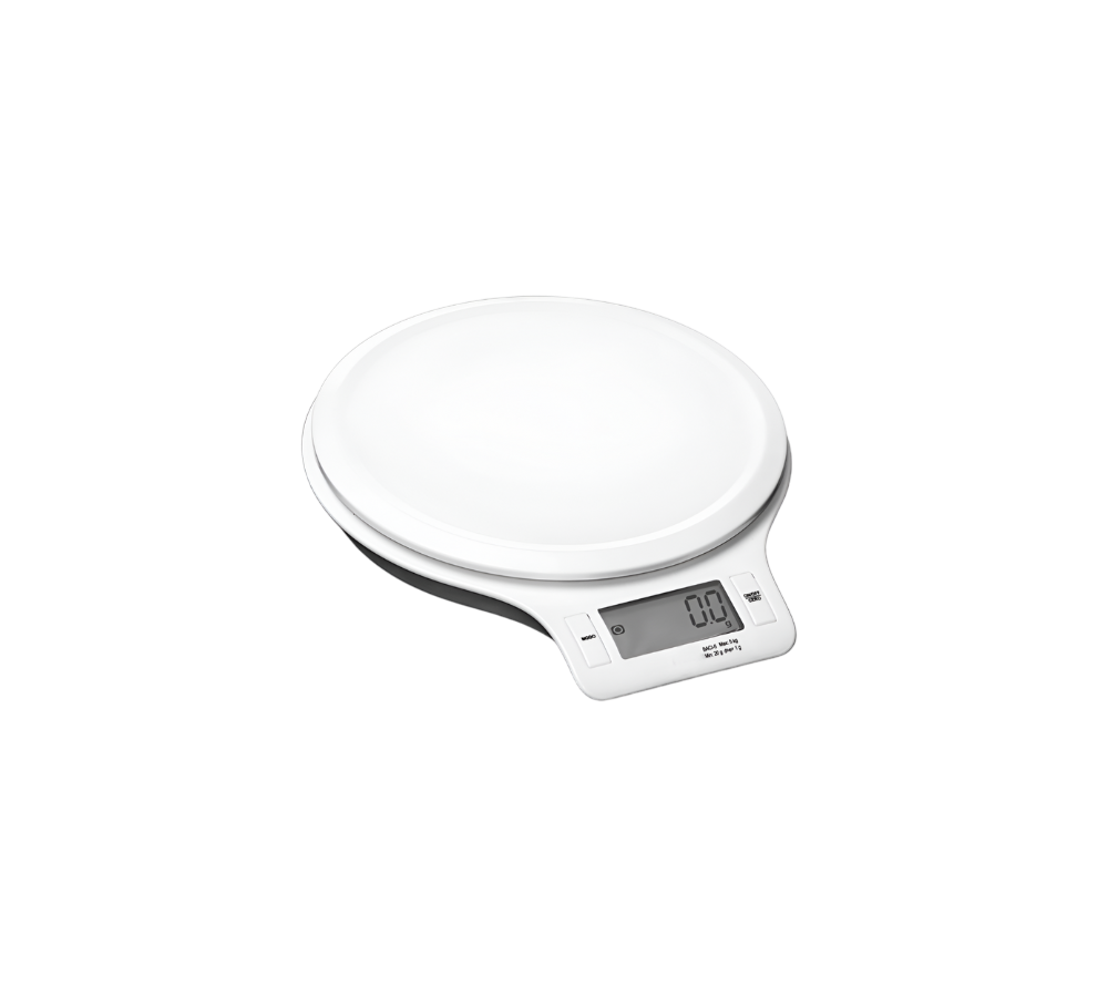 BÁSCULA PARA HOGAR 5 KG CON BATERÍAS