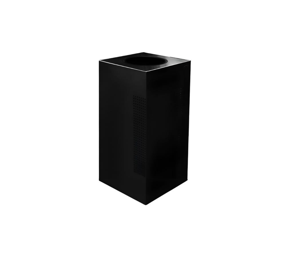 CONTENEDOR DE BASURA CUBO PUNZ NEGRO 37.5 X 37.5 X 79