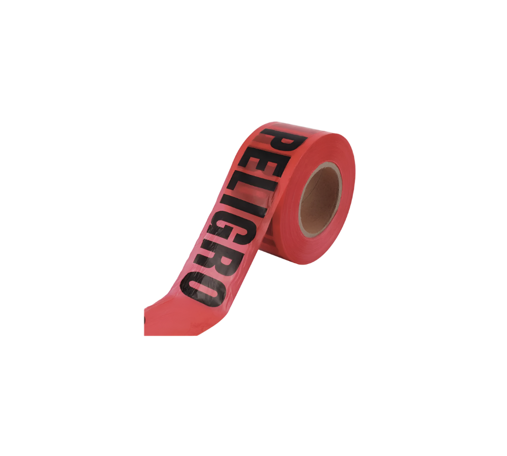 CINTA PLÁSTICA ROJA DELIMITADORA "PELIGRO"