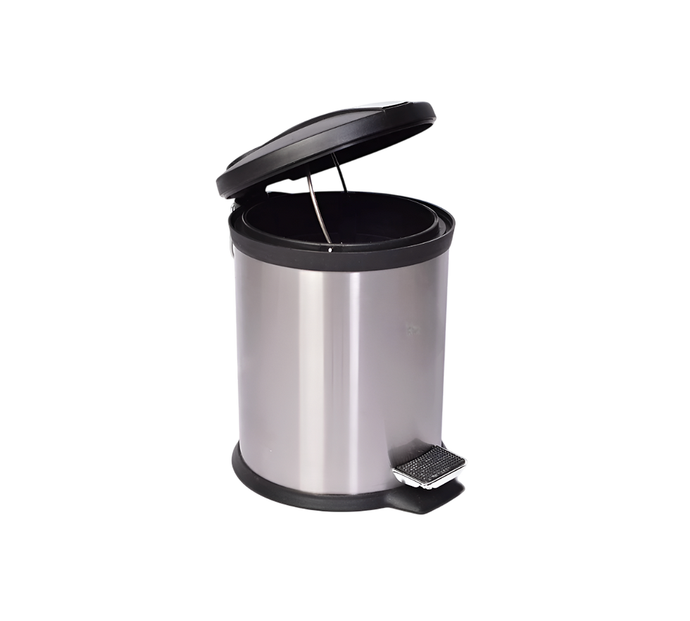 Miniatura: BOTE REDONDO DE ACERO INOXIDABLE CON PEDAL 12 L