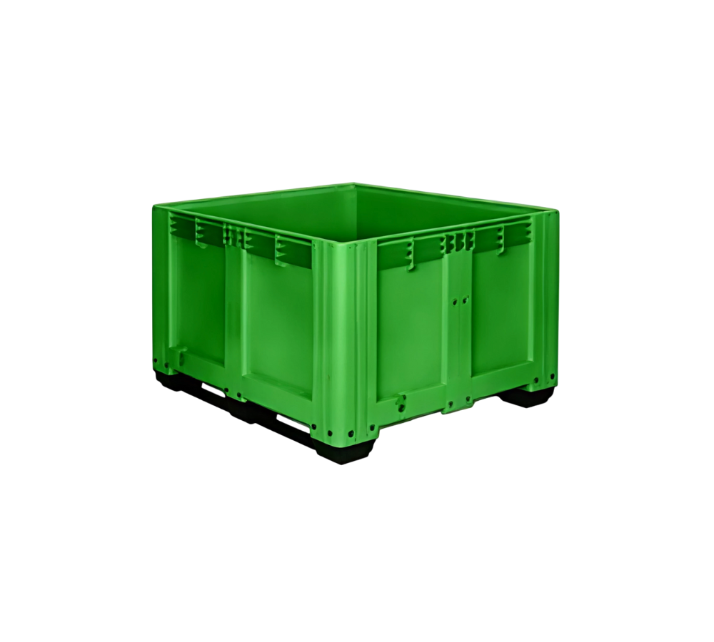 CONTENEDOR INDUSTRIAL DE PLÁSTICO 825- A 120 X 100 X 82.5 CM CON 2 TRAVERSAS
