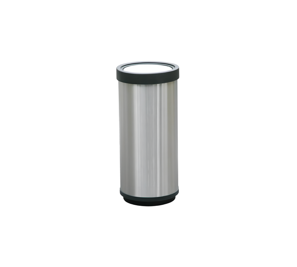 CONTENEDOR DE BASURA BALANCÍN CILINDRICO DE ACERO INOXIDABLE 29 X 63