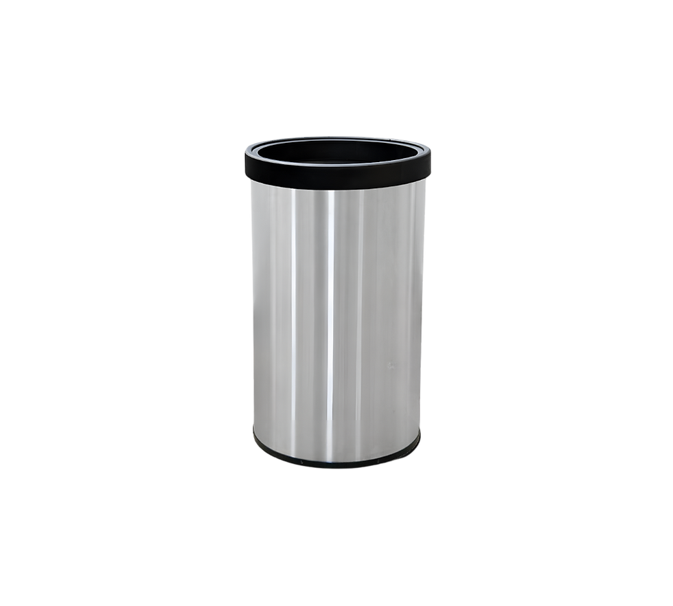Miniatura: CONTENEDOR DE BASURA ARO DE ACERO INOXIDABLE 40 X 67