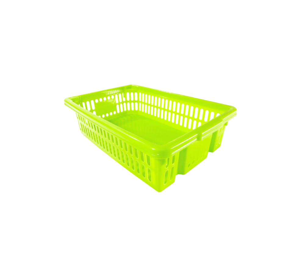 PAQUETE DE 2 CESTA CHICA RECTANGULAR CALADA PARA HOGAR 4 KG