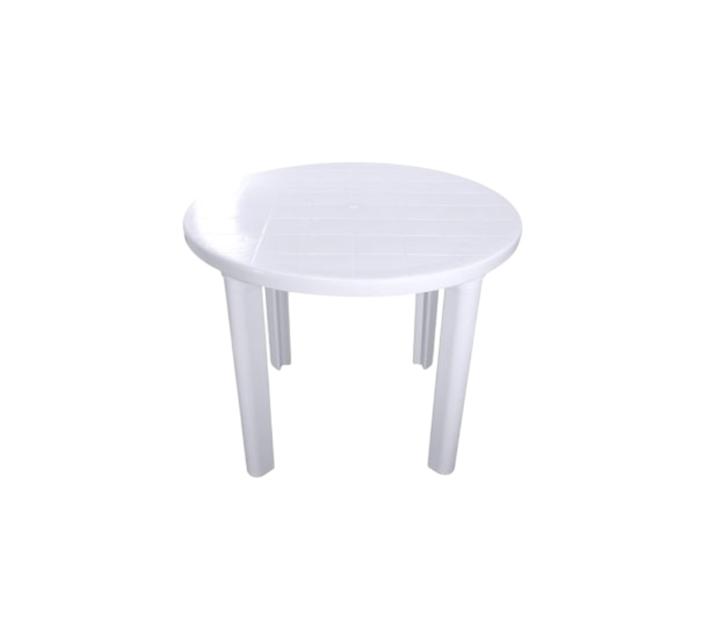 MESA DE PLÁSTICO CIRCULAR CHICA 90 X 72 CM