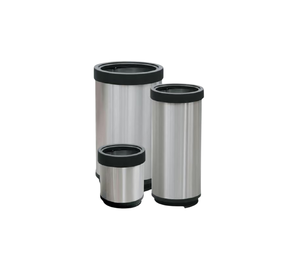 Miniatura: CONTENEDOR DE BASURA ARO DE ACERO INOXIDABLE 49 X 80