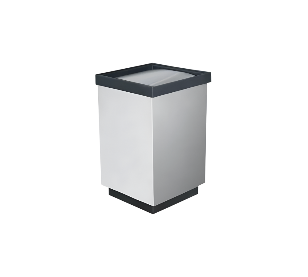 CONTENEDOR DE BASURA CUBO BALANCÍN DE ACERO INOXIDABLE 38 X 38 X 68