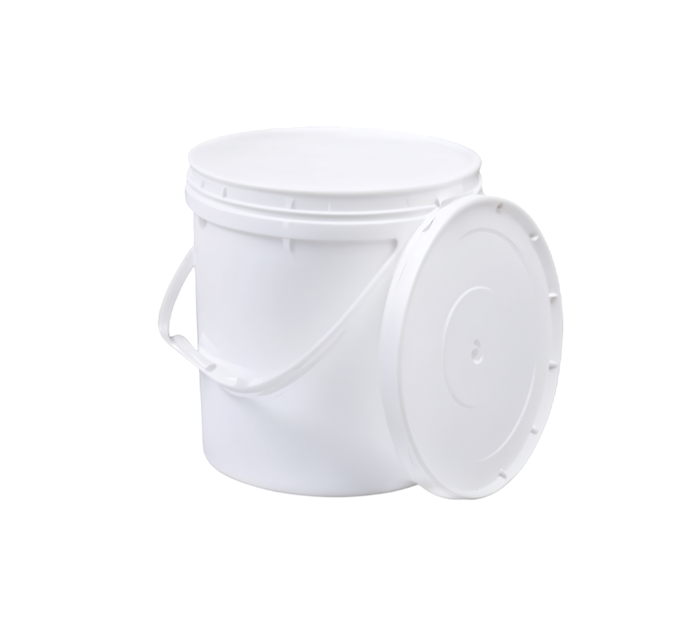 CUBETA 10 L CON TAPA Y ASA PLASTICA